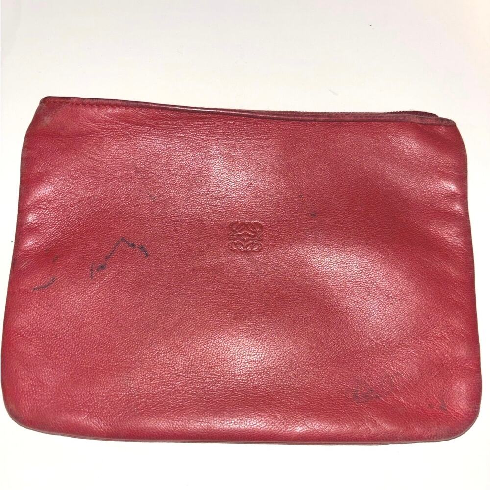 Loewe Red Leather Pouch